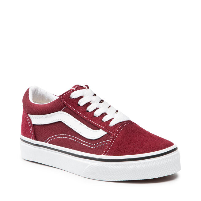 women's red vans old skool