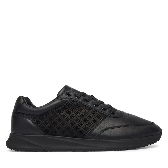 Sneakersy Tommy Hilfiger Elevated Th Mono Mix Runner FM0FM06015 Czarny