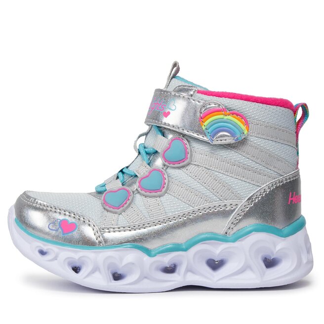 Skechers Cizme Skechers Heart Lights Sweet Styling 302668N/SMLT Silver