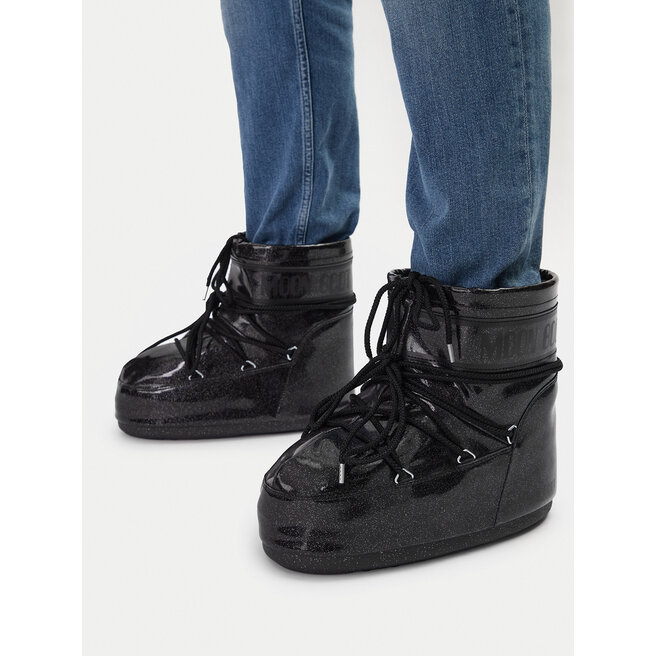 Śniegowce Moon Boot Icon Low Glitter 80D1409440 Czarny -