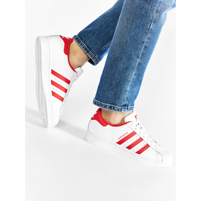 adidas Pantofi adidas Superstar GZ3741 Ftwwht/Vivred/Ftwwht