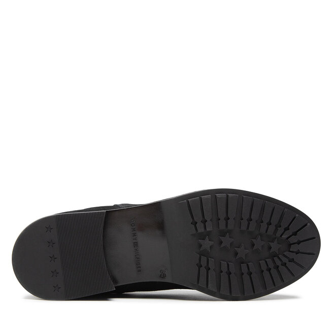 Tommy Hilfiger Μποτάκια με λάστιχο Tommy Hilfiger Th Suede Flat Boot FW0FW06750 Black BDS
