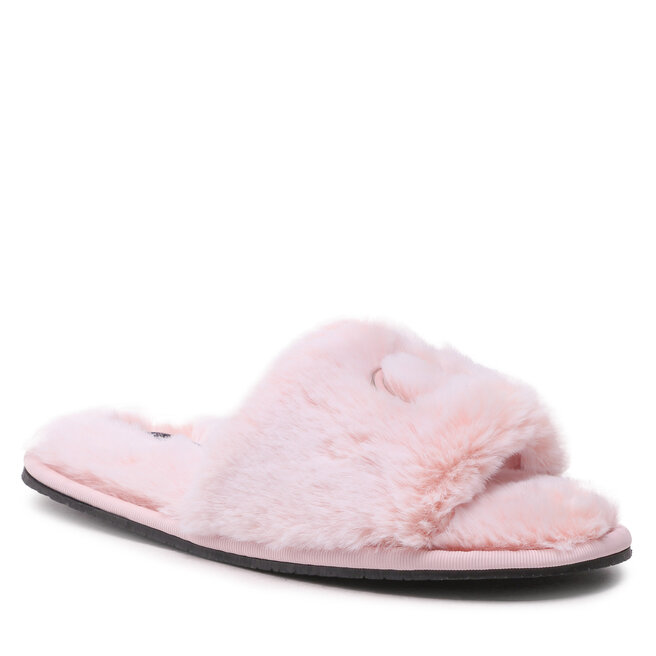Papuci de casă Calvin Klein Slipper Sandal Fur HW0HW01226 Pink Bloom TBX Bloom imagine noua