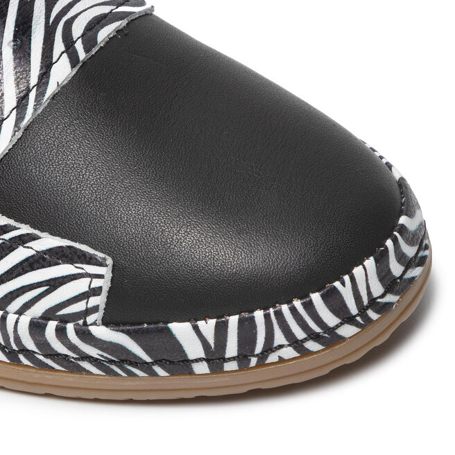 Manitu Stiefeletten Manitu 990034-01 Schwarz/Zebra