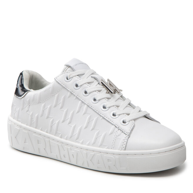 Sneakers KARL LAGERFELD KL61019 White Lthr W/Iridescent epantofi-Femei-Pantofi-Sneakerși imagine noua