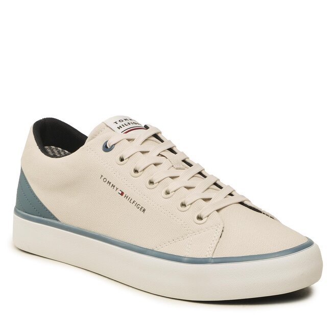 Teniși Tommy Hilfiger Th Hi Vulc Core Low Canvas FM0FM04737 Weathered White AC0 AC0 imagine noua
