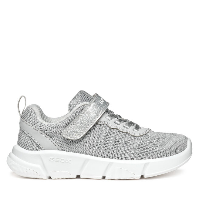Sneakersy Geox J Aril J55DLB 07QBC - D Srebrny