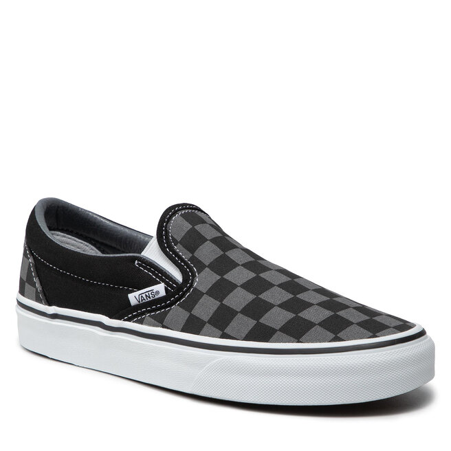 Vans classic slip on black sale