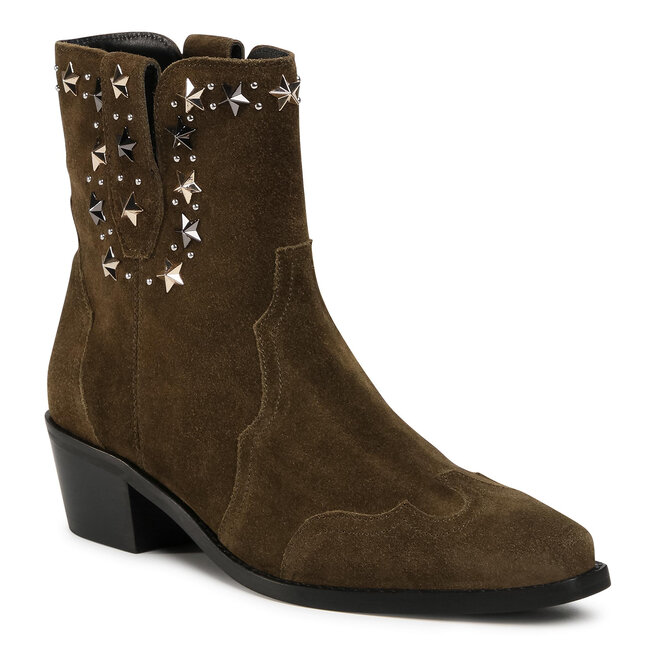 Botine TWINSET Texano 202TCP14C Dark Olive Gre 05244