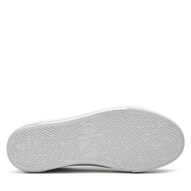Calvin Klein Jeans Сникърси Calvin Klein Jeans Vulc Flatform Bold Lth YW0YW00821 Triple White 0K8