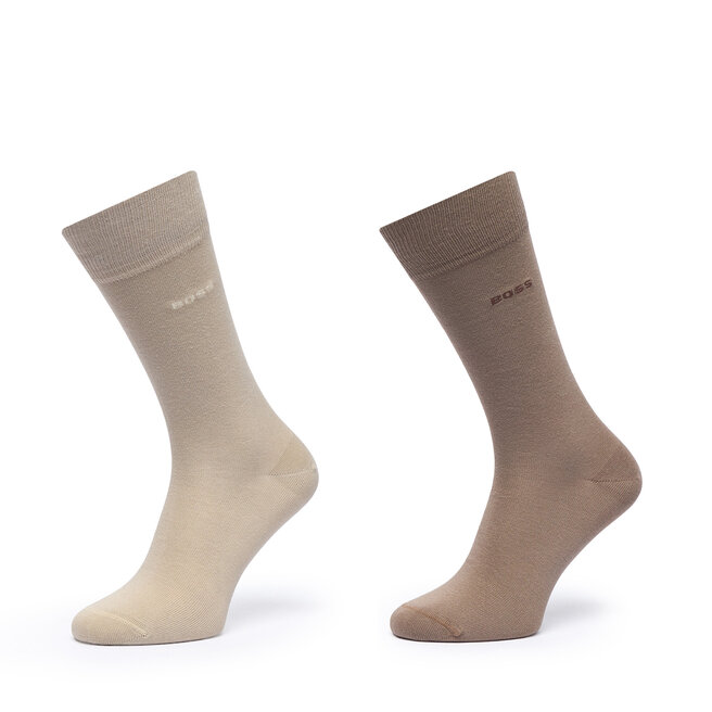 Skarpety długie BOSS 50516616 Brązowy - męskie