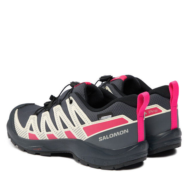Salomon Bakancs Salomon Xa Pro V8 Climasalomon™ Waterproof L47310800 India Ink/Transparent Yellow/Pink Glo