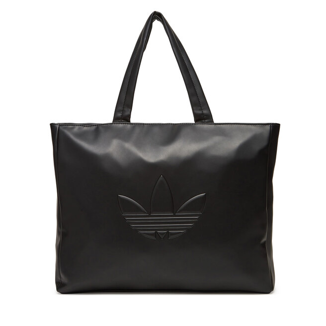 Torebka adidas Polyurethane Shopper Outline Trefoil - Czarny