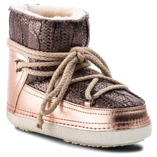 INUIKII Copper & White Galway Lambskin Sneaker Boot - Women