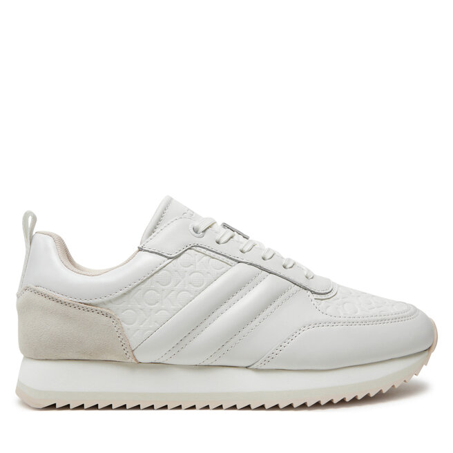 Sneakersy Calvin Klein Runner Lace Up Saff Mono - Biały