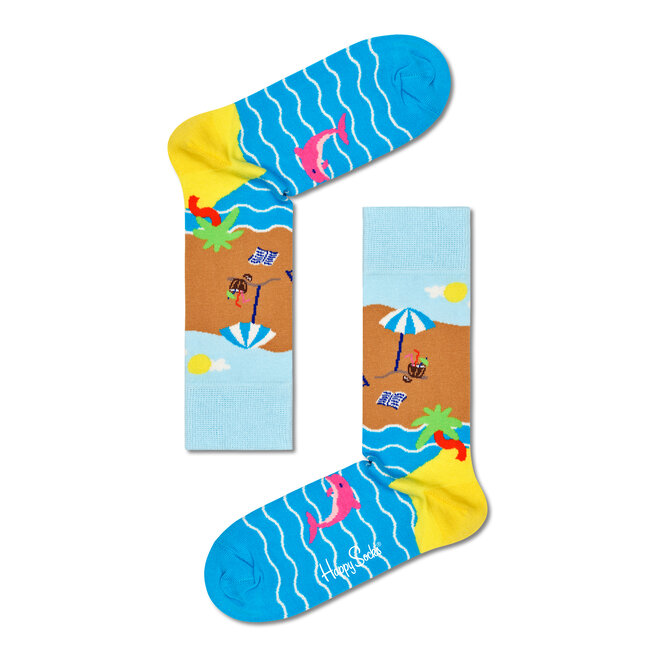 Happy Socks Sada 2 párů vysokých ponožek unisex Happy Socks XWYW02-2200 Barevná