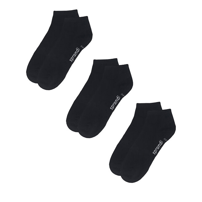 Zestaw 3 par niskich skarpet unisex Sprandi - (3-pack) Czarny