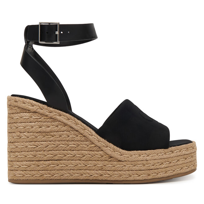 Espadryle Calvin Klein Wedge Espad 70 Neopr Mg HW0HW03014 Czarny - kobiece