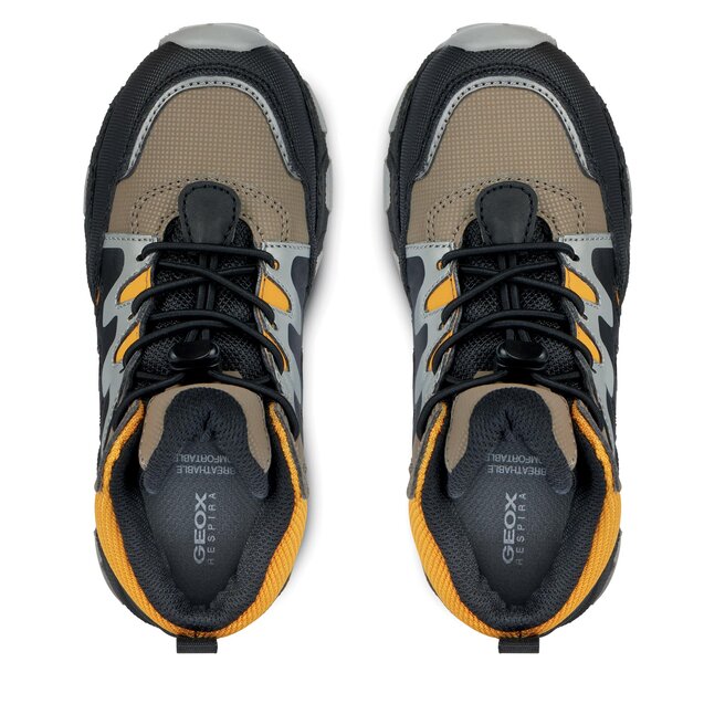 Geox Sneakers Geox J Magnetar Boy B Abx J263ZA 0CEFU C6F2G D Brown/Dk Yellow