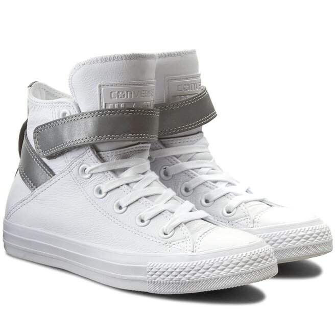 Trampki Converse Ctas Brea Reflective Hi 553423C White/Silver/White |  eobuwie.com.pl