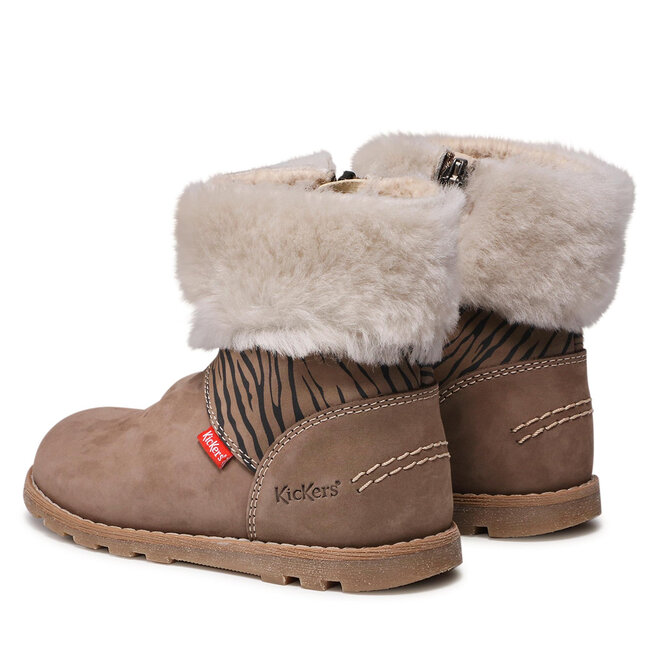 Bottes Kickers Nonofur 878681 10 113 S Beige Rose Zebre