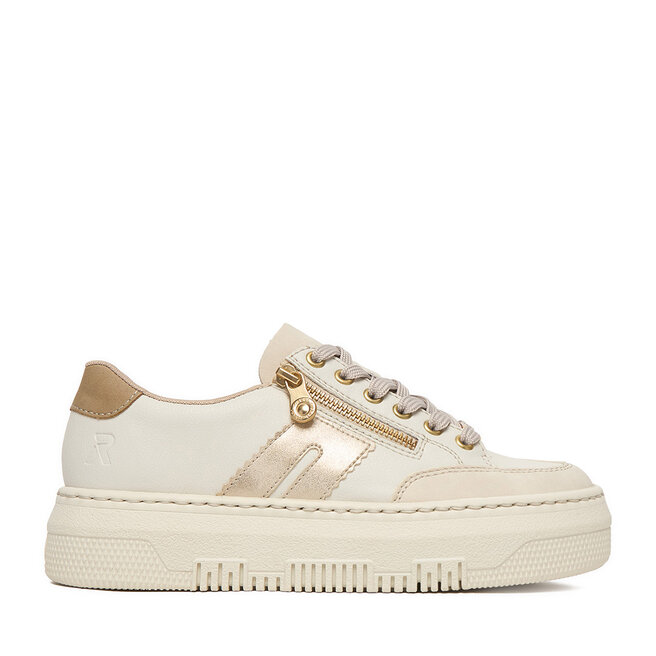 Sneakersy Rieker M1912-80 Écru - kobiece