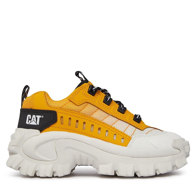 Baskets Caterpillar Intruder P111294 Homme - Cuir Jaune - Marche/confort - Neuf Boîte