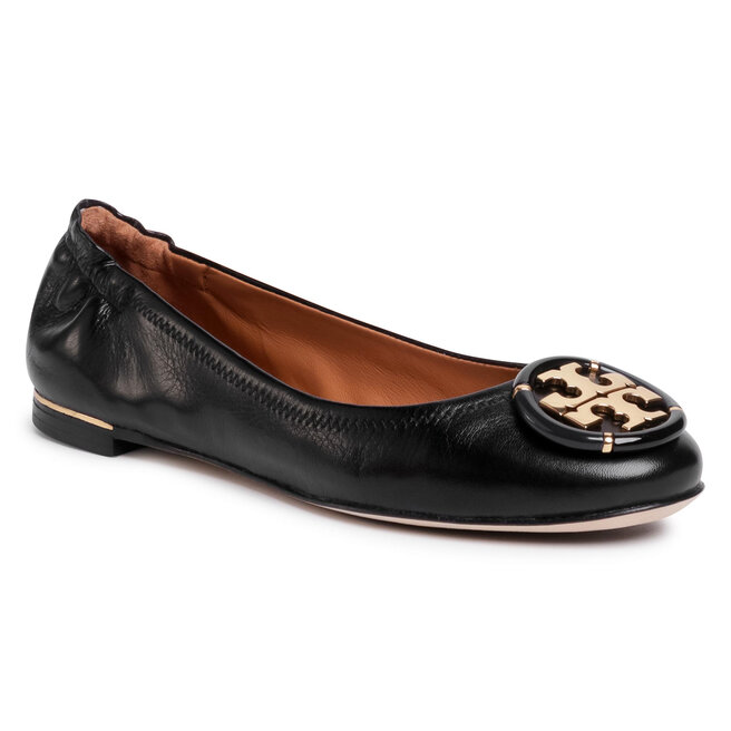 Balerini Tory Burch Minnie Ballet With Multi Logo 74062 Perfect Black 006
