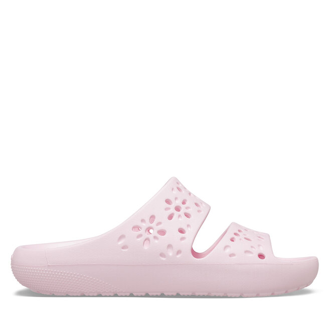 Klapki Crocs Classic Floral Cutout Sandal - Różowy