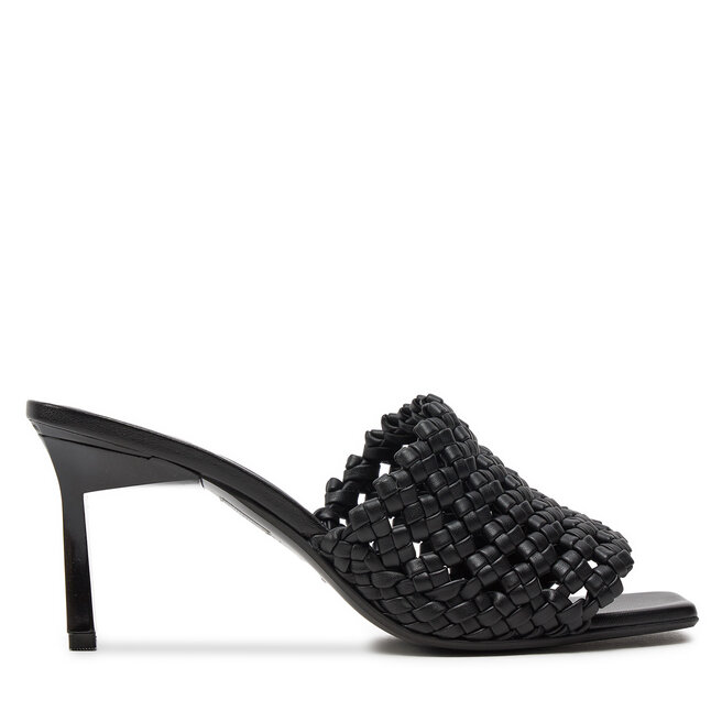Klapki Calvin Klein Heel Mule Sandal 70 Latt - Czarny
