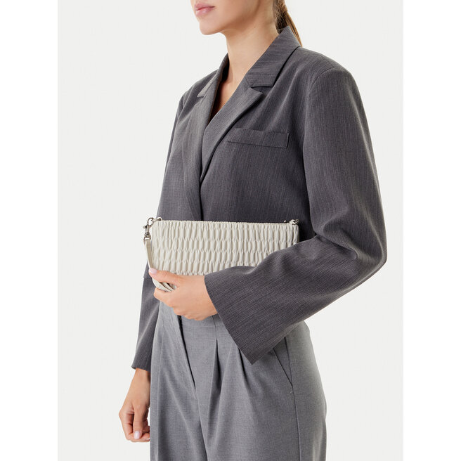 Torebka Calvin Klein Jeans Rouched Zip Top Bag LV04K3090G Écru -