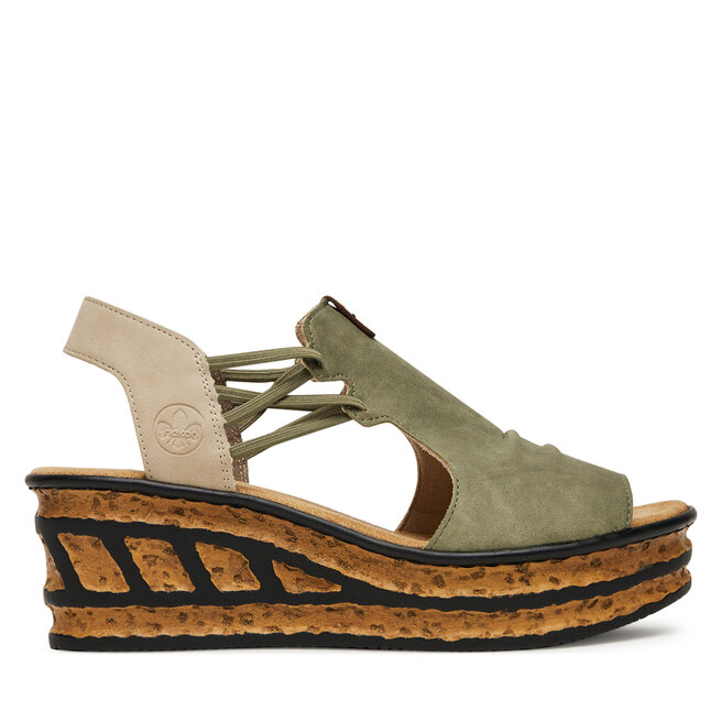 Sandały Rieker 68175-52 Zielony - kobiece