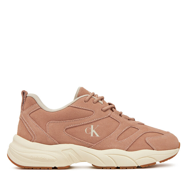 Sneakersy Calvin Klein Jeans Retro Tennis Low Mg Mix Media Wn - Różowy