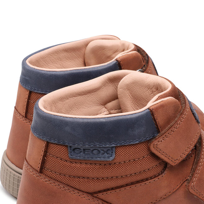 Geox Schnürschuhe Geox J Poseido B. B J16BCB 0CLFU C6176 D Cognac/Navy