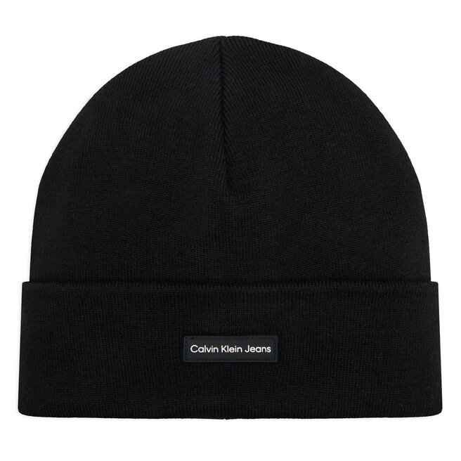 Czapka Calvin Klein Jeans Inst Patch Beanie - Czarny