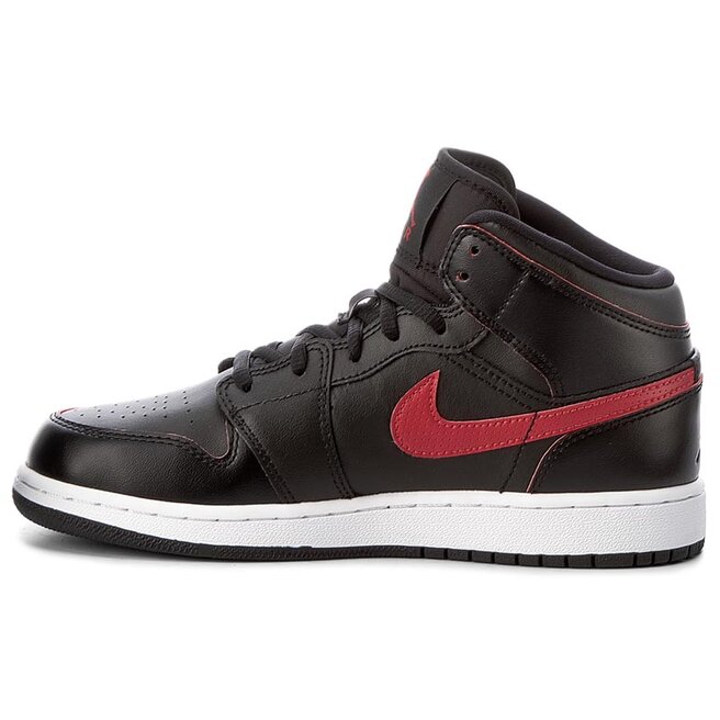 Batai Nike Air Jordan 1 Mid Bg 554725 009 Black/Gym Red/Gym Red/White •  Www.eavalyne.lt