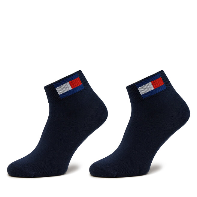Zestaw 2 par wysokich skarpet unisex Tommy Jeans - Granatowy