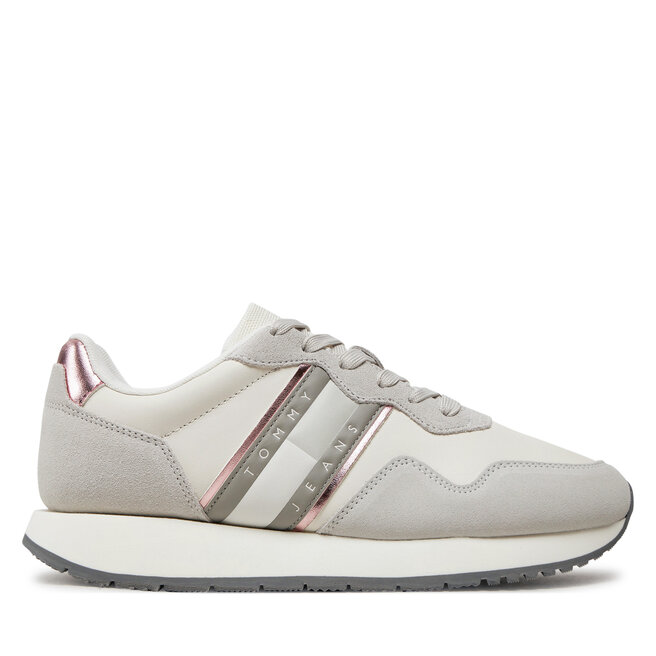Sneakersy Tommy Jeans EVA Runner Metallic - Écru