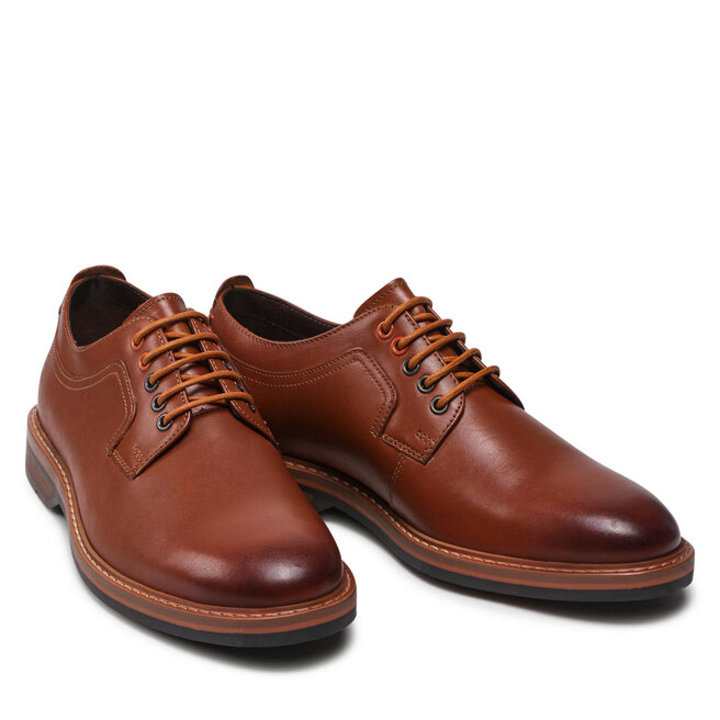 P buty Clarks Pitney Walk 261205817 Cognac Leather eobuwie .pl