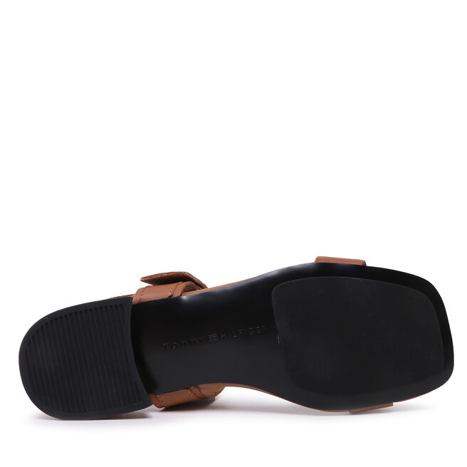 Tommy Hilfiger Sandale Tommy Hilfiger Hardware Flat Sandal FW0FW07094 Summer Cognac GU9