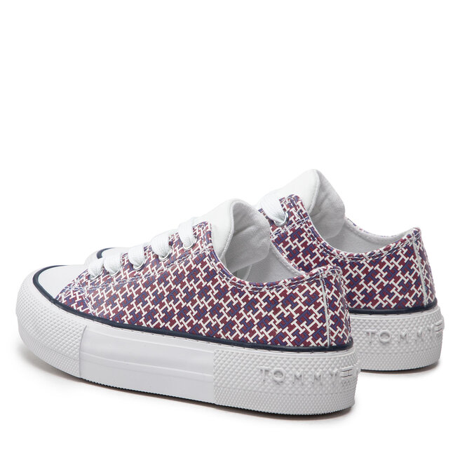 Tommy Hilfiger Scarpe da ginnastica Tommy Hilfiger Low Cut Lace-Up Sneaker T3A9-32289-0753 White/Bordeaux X665