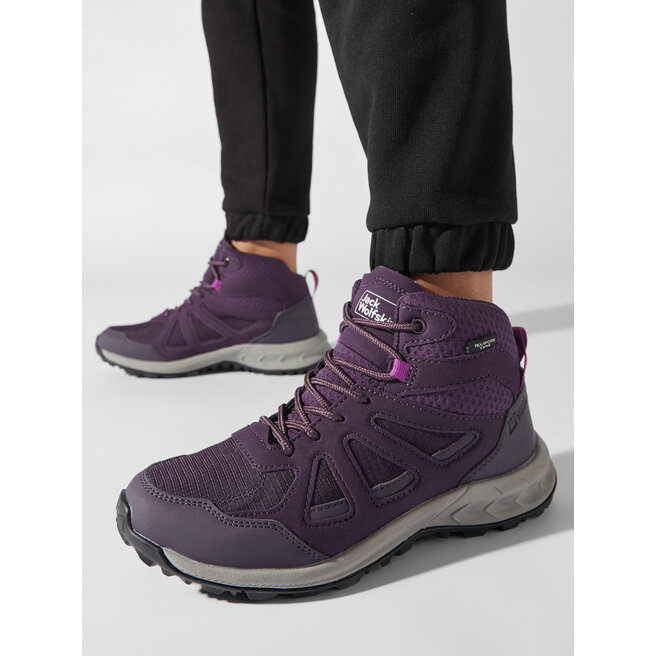 Jack Wolfskin Bakancs Jack Wolfskin Woodland 2 Texapore Mid W 4051331 Purple/Phantom