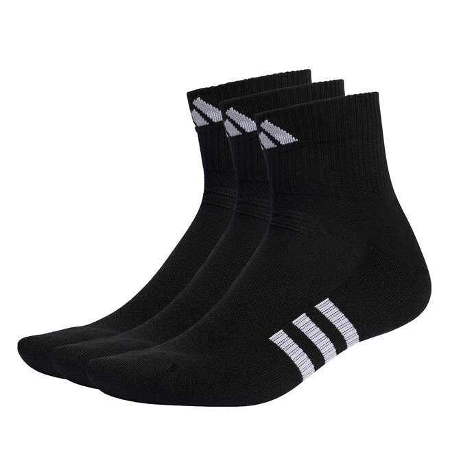 Σετ 3 ζευγάρια κοντές κάλτσες unisex adidas Performance Cushioned Mid-Cut Socks 3 Pairs IC9519 Black/Black/Black