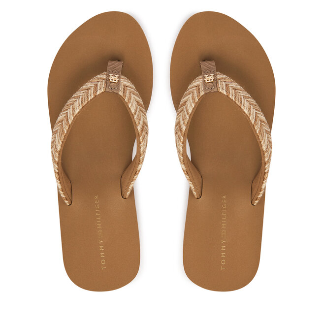 Japonki Tommy Hilfiger Rope Strap FW0FW09197 Beżowy -
