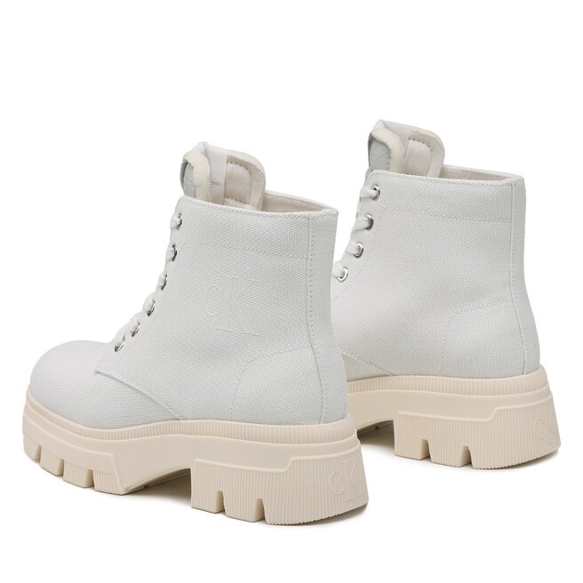Calvin Klein Jeans Боти Calvin Klein Jeans Chunky Boot Vintange Tongue YW0YW00947 White YBR