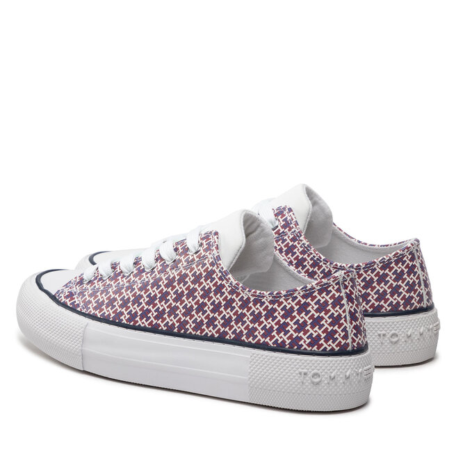 Tommy Hilfiger Scarpe da ginnastica Tommy Hilfiger Lowcut Lace-Up Sneaker T3A9-32289-0753 S White/Bordeaux X665