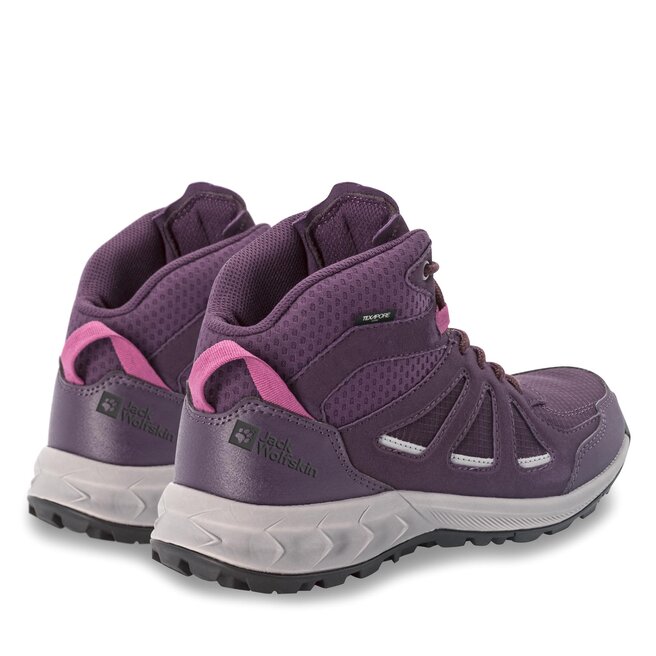 Jack Wolfskin Bakancs Jack Wolfskin Woodland 2 Texapore Mid W 4051331 Purple/Phantom