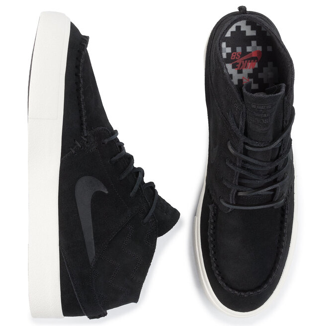 Zapatos Nike Zoom Janoski Mid AQ7460 002 Black/Black/Pale Ivory •