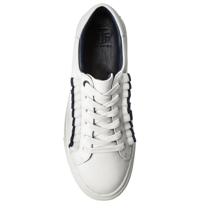 Sneakers Tory Burch Ruffle Sneaker 36558 Snow White White Navy Sea