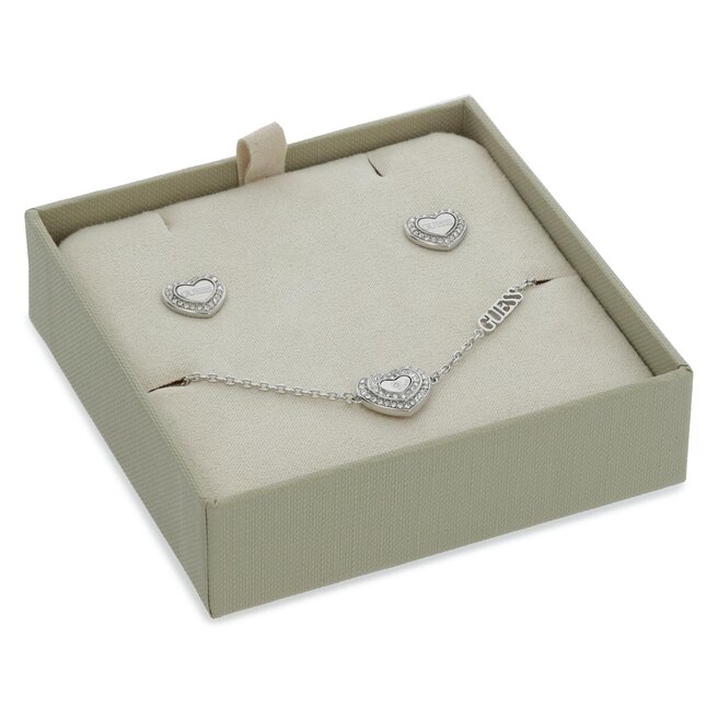 Parure bracelet et boucles d oreilles Guess JUBS04 086JW RHODIUM